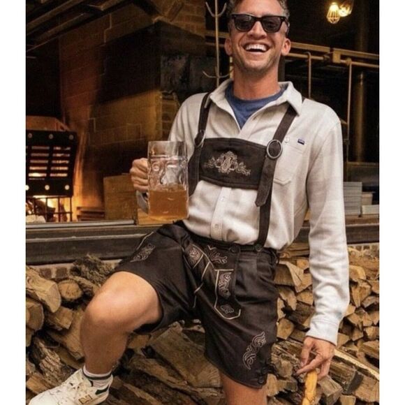 Chubbies Brown Lederhosen - Picture 2 of 4